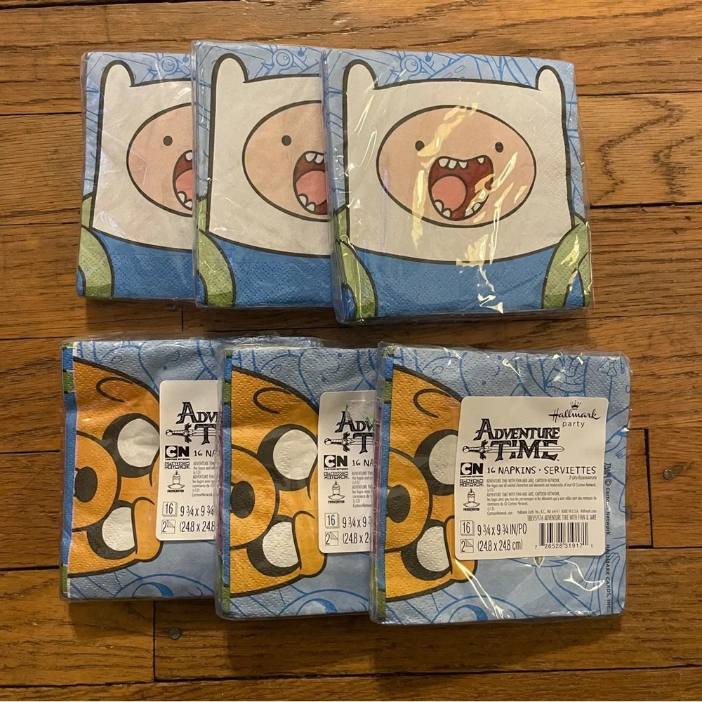 NOS Adventure Time Birthday Party Napkins Lot of 6